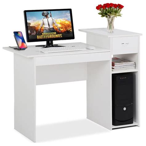 Get the best deals on desk home office desks with drawers. Small Wood Computer Desk with Drawers and Storage Shelves ...