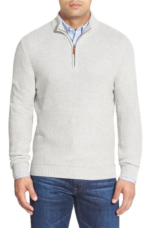 Nordstrom Mens Shop Texture Cotton And Cashmere Quarter Zip Sweater Regular And Tall Nordstrom