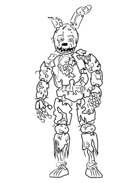 Spring Trap Pictures To Color Spring Trap Five Nights Coloring Page