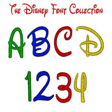 Disney Alphabet Embroidery Machine Designs Multiple Formats Available