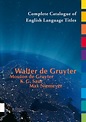 Complete Catalogue of - Walter de Gruyter