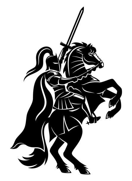 Knight On Horse Illustrations Royalty Free Vector Graphics And Clip Art