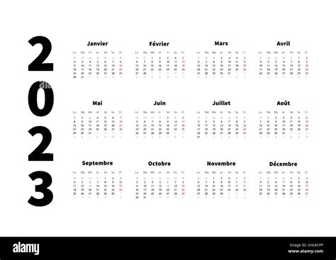 2023 French Calendar Hi Res Stock Photography And Images Alamy