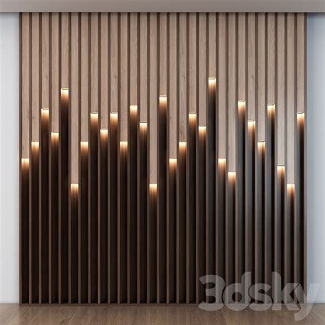 3d Models Other Decorative Objects Wooden Led Panels 017 成形品 カラー
