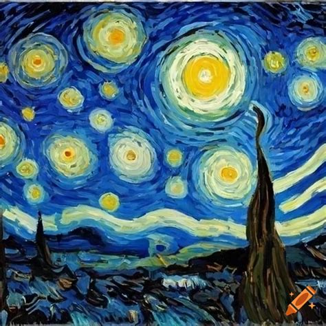 Starry Night By Vincent Van Gogh On Craiyon