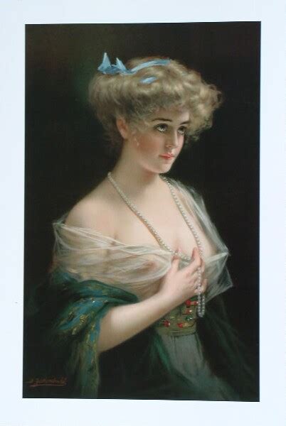 Semi Nude Woman Victorian Lady Art Print Bernhard Zickendraht Girl