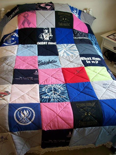 Tshirt Quilt Memory Blanket Custom Made From Your Own Tees Etsy