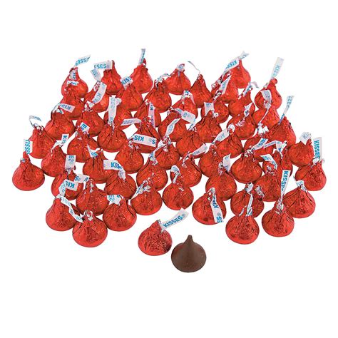 Hersheys Kisses Red Chocolate Bulk Candy Approx 4lb Or 400 Pieces Ebay