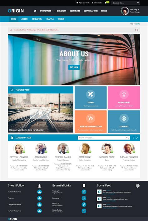Simple And Engaging Intranet Design Examples To Inspire You Sharepoint Design Site Design