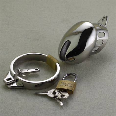 Stainless Steel Male Chastity Device Penis Lockring Restraint Etsy