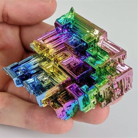 Bismuth Xxl Ultra Vivid Crystal Cluster Rainbow Specimen Etsy