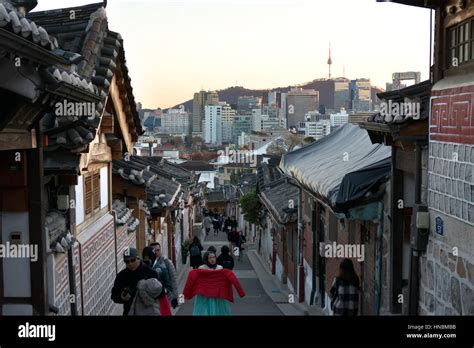 Bukchon Hanok Village Un Pueblo Tradicional Coreano En Seúl Corea Del