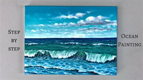 Colorbyfeliks Step By Step Ocean Painting Using Acrylics Ocean