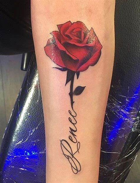 flaunt these stylish 30 name tattoos to honor your loved ones tattoos for daughters rose