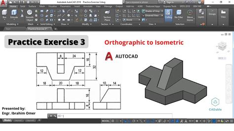 Autocad Basic Tutorial For Beginners Autocad Practice Exercise 3