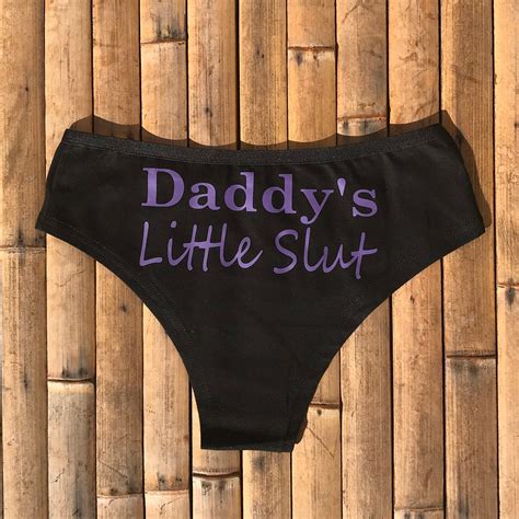 personalized lingerie daddy s little slut panties etsy