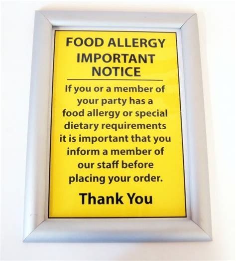 Food Allergy Sign Printway