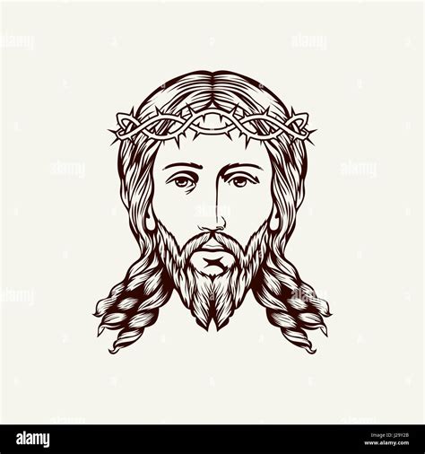 Face Of The Lord Jesus Christ Stock Vector Image And Art Alamy
