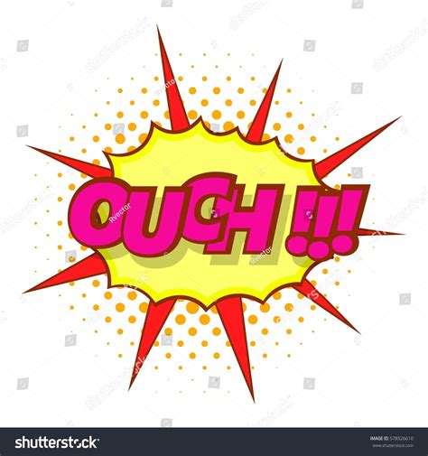 Ouch Comic Text Icon Pop Art Stock Vector Royalty Free 578526610