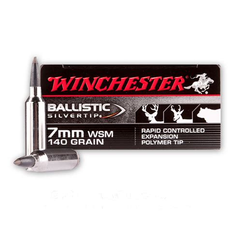 7mm Wsm 140 Grain Ballistic Silvertip Winchester 20 Rounds Ammo
