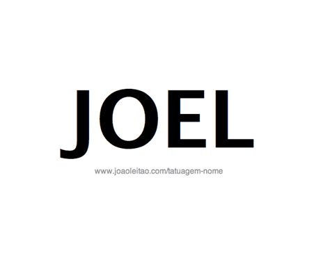 Desenhos De Tatuagem Com O Nome Joel