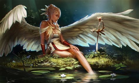 wallpaper fantasy art anime angel artwork mythology wing fairy