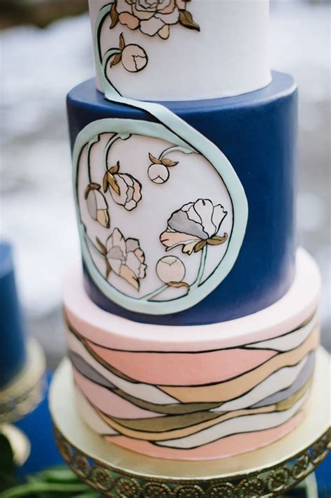 Alphonse Mucha Flower Art Nouveau Cake Details Pretty Cakes Beautiful