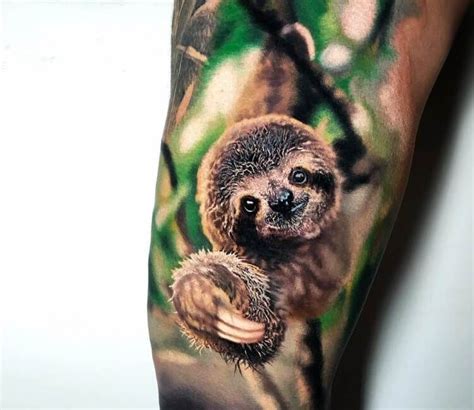 Tattoo Photo Evan The Sloth Tattoo By Steve Butcher Tattoo Drawings