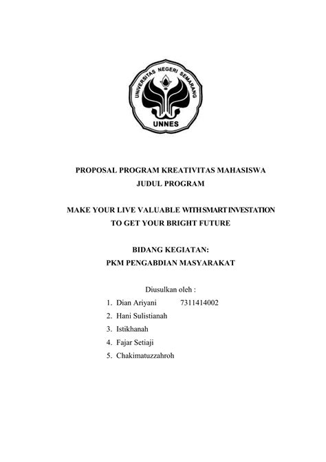 Contoh Proposal Pkm Pengabdian Masyarakat – Gambaran