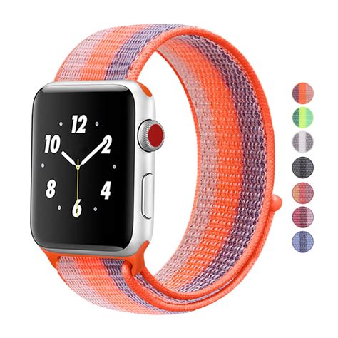 Woven Nylon Sports Strap Sport Loop Band For Apple Watch 40mm 44mm New Bands Sport Edition 38mm