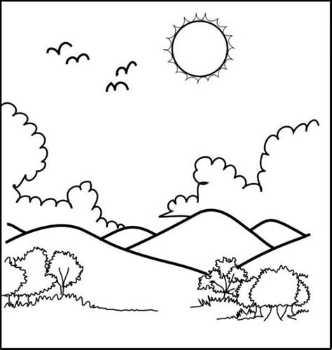 Hill Coloring Pages Coloring Home