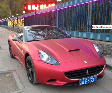 Ferrari California Is Matte Red In China