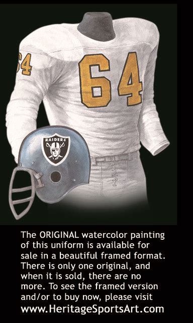 Oakland Raiders 1963 Uniform Artwork This Is A Highly Deta Flickr