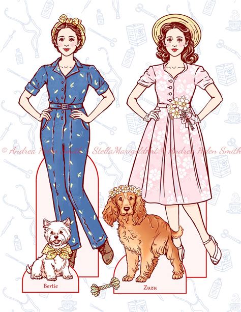 Digital Download A Nurse In The 1940s Paper Doll Book Etsy Paper