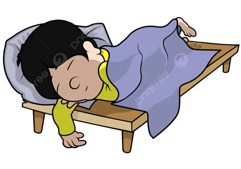 Sleeping Boy Bed Comic Clipart Vector Bed Comic Clipart Png And