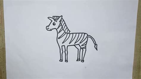 How To Draw A Cute Zebra Drawing With This Easy Sketch Step By Step