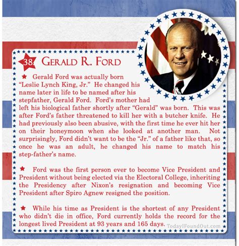 Facts About Us Presidents Gerald R Ford