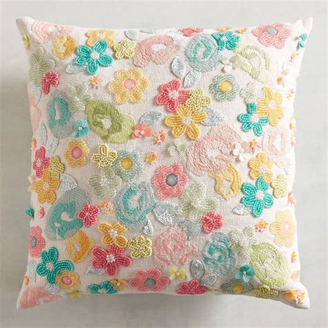 Beaded Mini Blooms Pillow Pier 1 Imports Throw Pillows Pillows