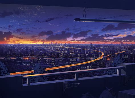 1920x1080px 1080p Free Download End Of Day Art City Anime Sunset