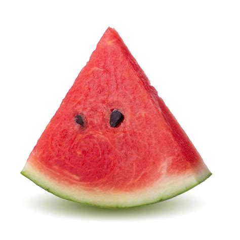 Slice Of Ripe Red Watermelon Slice Isolated On A White Background