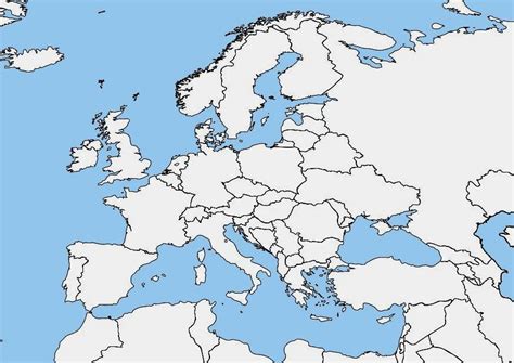 Ultimo Carta Muta Europea Cartina Geografica Mondo