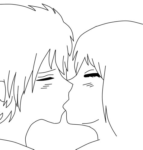 Kissing Couple Lineartbase Thingy By Akatsakuforever15 On