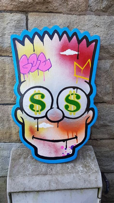 Graffiti Style Bart Simpson Etsy