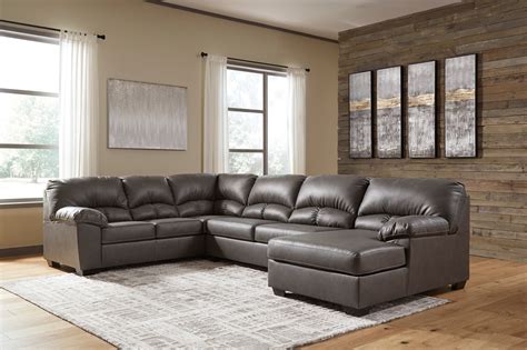 Ashley 256 01 Gray Sectional Raf Chaise