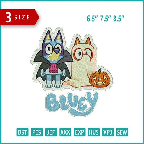 Bluey And Bingo Embroidery Design Files 3 Sizes Store