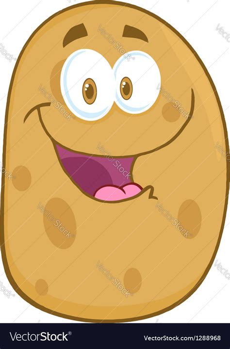 Potato Cartoon Mascot Character Royalty Free Vector Image