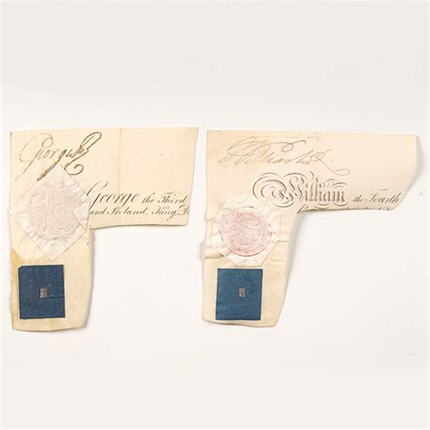 British Kings William Iv And George Iii Clipped Signatures Cowans