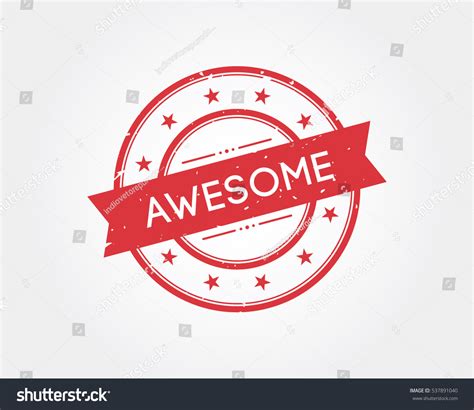 Awesome Stamp Sign Stock Vector Royalty Free 537891040 Shutterstock