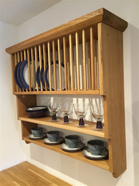 Pine Painted Oak Plate Rack Freestanding Kitchen Furniture Plate