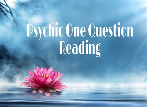 Psychic One Question Reading With A Trusted Psychic With Over Etsy